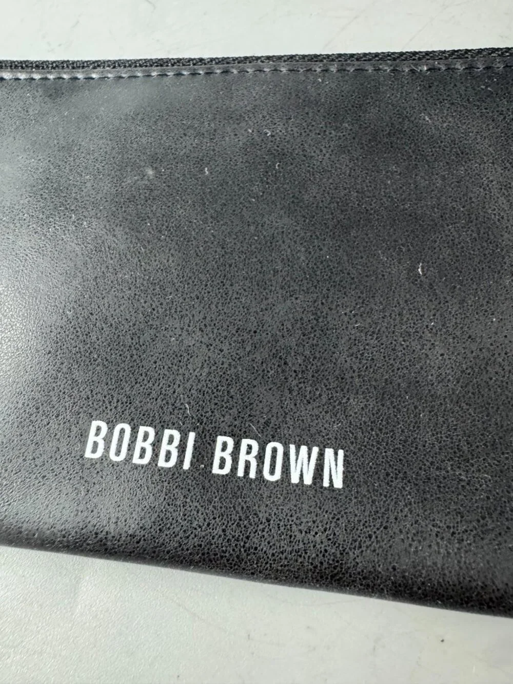 Black Bobbi black glasses design wristlet zipper pouch makeup bag